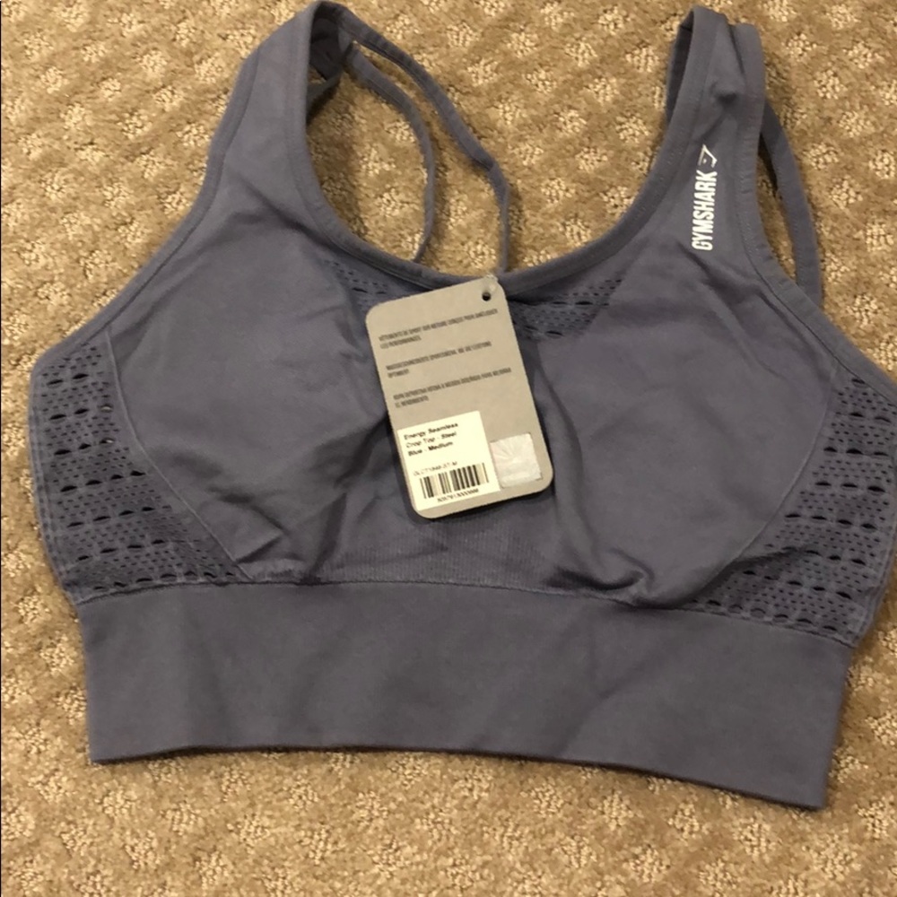 Blue energy seamless crop top